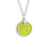 Softball Dangle Cross Necklace