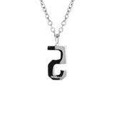 Brushed Custom Number Necklace