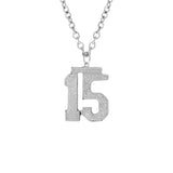 Brushed Custom Number Necklace
