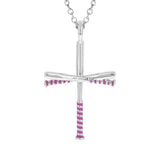 Color Grip Softball Bat Cross Necklace (Youth)
